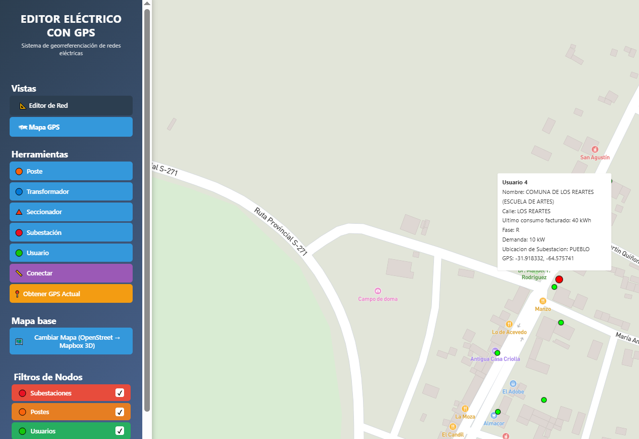 Sistema de Geolocalización de Infraestructura Eléctrica